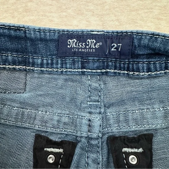 Miss Me Boot Women’s Size 27 Cotton Light-Blue Low Rise Jeans M3444B55 - Picture 6 of 15